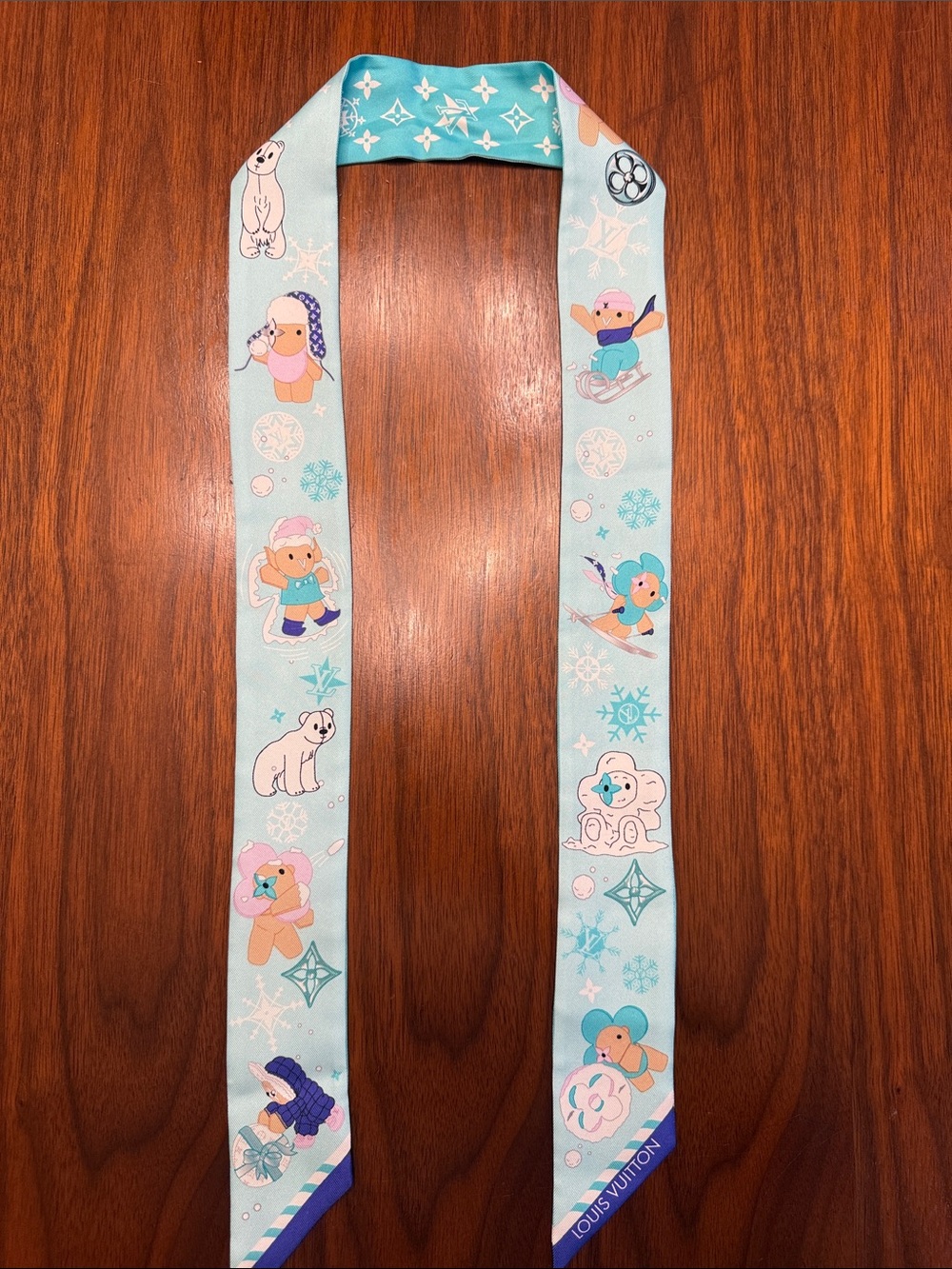 Louis Vuitton 2024 Christmas Animation Vivienne bb Bandeau Blue